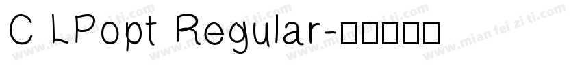 C LPopt Regular字体转换